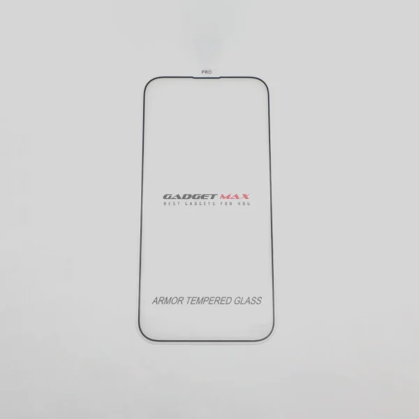 Gadget Max Armor (HD) iPhone 14 Pro Max/15 Plus (PREMIUM 2.5D SKILL FULL COVER) Tempered Glass