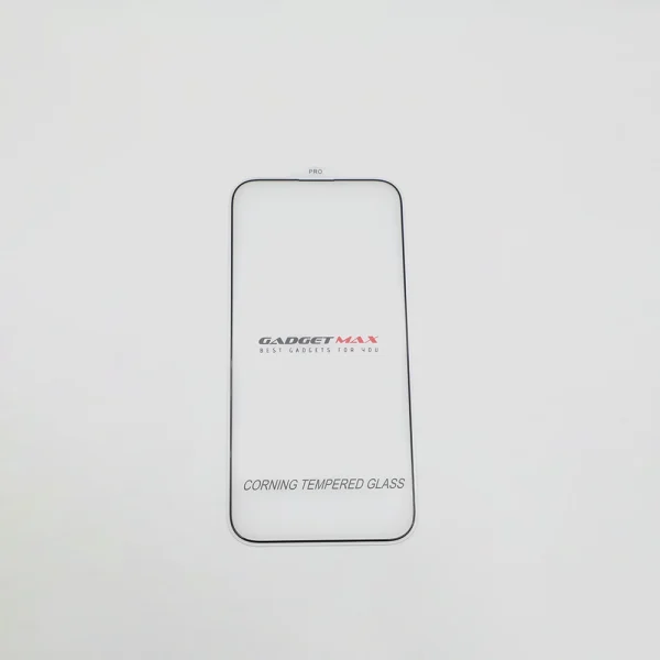 Gadget Max Corning iPhone 14 Pro Max/15 Plus (PREMIUM 2.5D SKILL FULL COVER) Tempered Glass