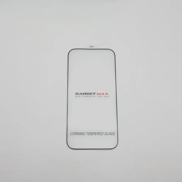 Gadget Max Corning iPhone 14 Pro/15 (PREMIUM 2.5D SKILL FULL COVER) Tempered Glass