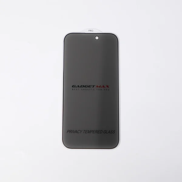 Gadget Max iPhone 14 PRO/15 (PREMIUM 2.5D SKILL FULL COVER) Privacy Tempered Glass