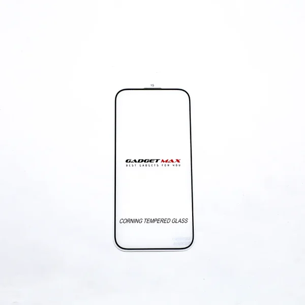 Gadget Max Corning iPhone 15 Pro 6.1" (PREMIUM 2.5D SKILL FULL COVER) Tempered Glass